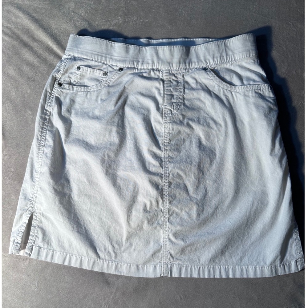 Jag Jeans White Denim Skort Pull On Stretch Cotton 5-Pocket Skirt Shorts Size 4
